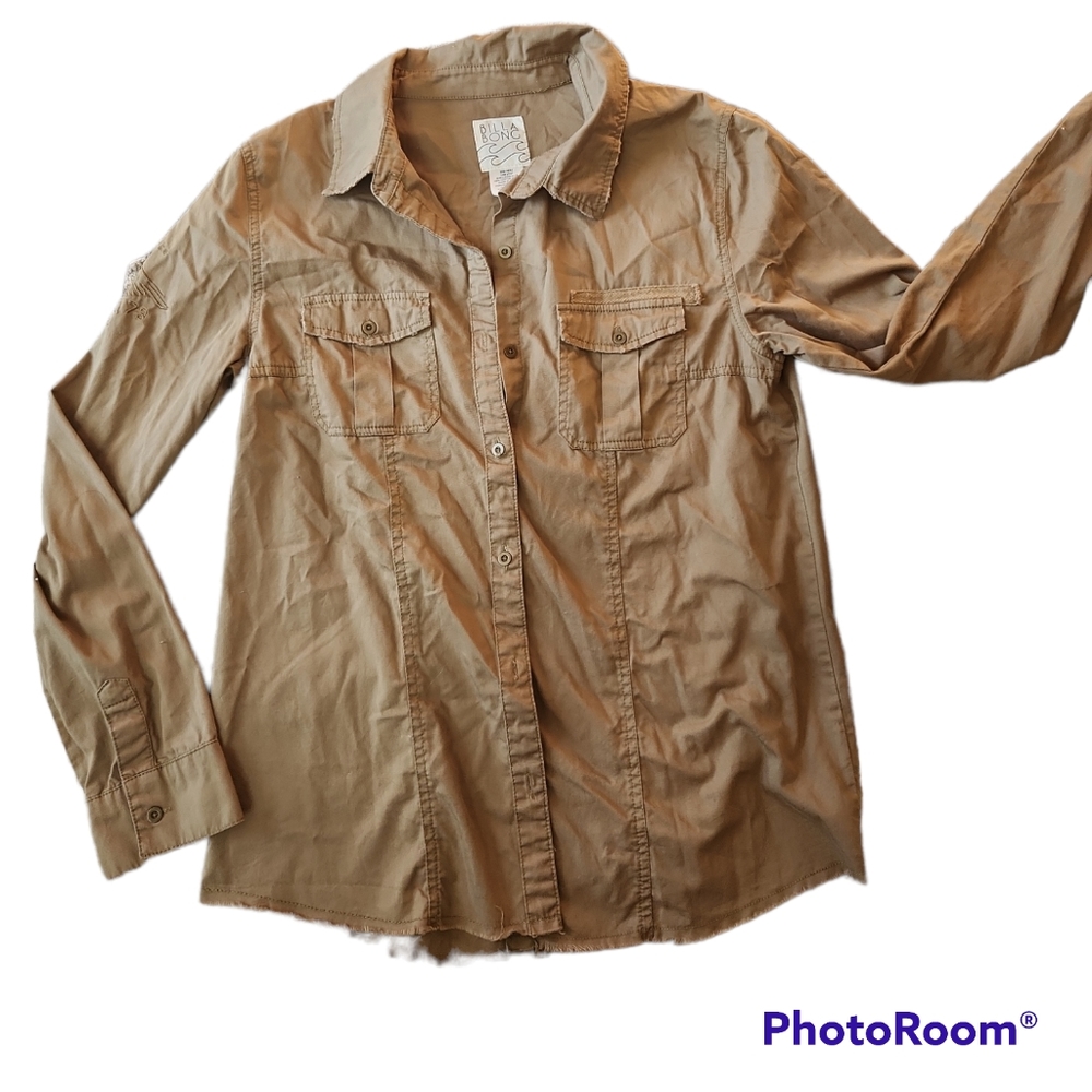 BillabongVintage/frayed look  army shirt